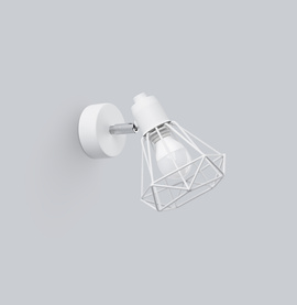 Applique ARTEMIS 1 blanche + 1x ampoule LED E14 3000K Warm 7.5W 620lm