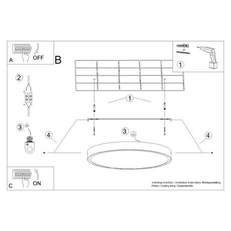Plafonnier ONYX 30 blanc LED 3000K