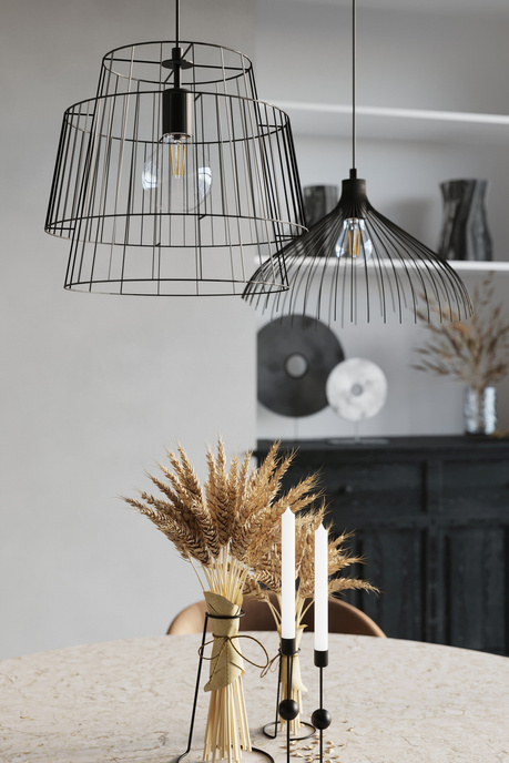 Lampe suspendue UMB noire + 1x ampoule LED E27 4000K Cold 7,5W 650lm