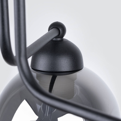 Lustre FILLAN 3 noir + 3x ampoule LED E27 3000K Warm 7.5W 620lm