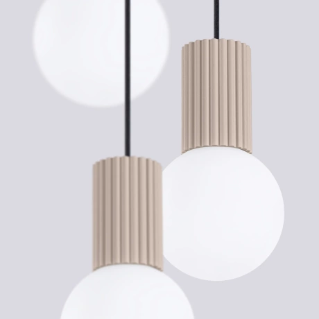 Lampe suspendue HALO 3P taupe