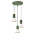 Lampe suspendue ESTRIA 3P beige/vert olive