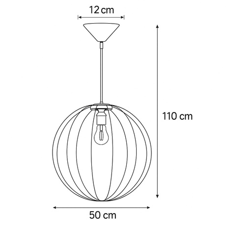 Lampe suspendue ZIRO noir