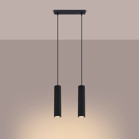 Lampe suspendue KARBON 2 noir