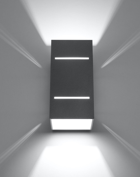 Applique BLOCCO gris + 1x ampoule LED G9 3000K Warm 4.5W 510lm