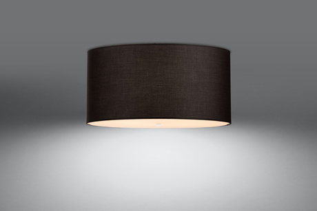 Plafond OTTO 50 noir + 5x ampoule LED E27 4000K Froid 7.5W 650lm