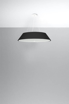 Lustre VEGA 70 noir + 5x ampoule LED E27 3000K Warm 7.5W 620lm