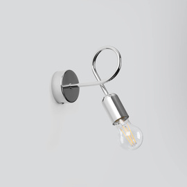 Applique SUPEŁ chrome + 1X ampoule LED E27 3000K 7W 760lm