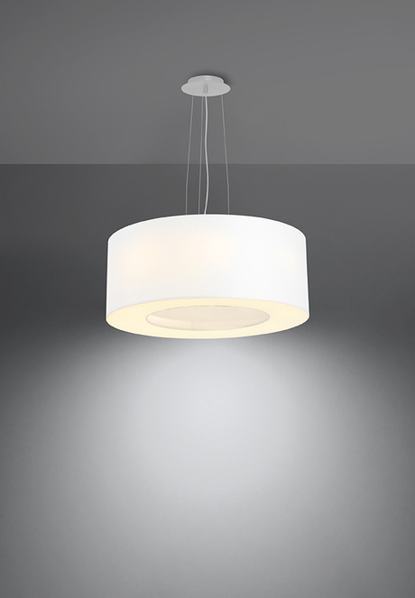 Lustre SATURNO 50 blanc + 5x ampoule LED E27 4000K Froid 7.5W 650lm