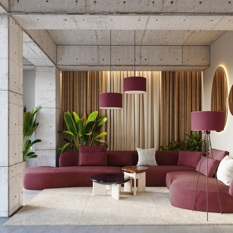 Lampadaire NEVIA bordeaux