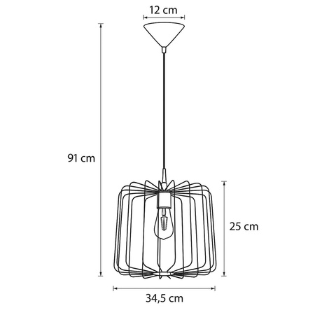 Lampe suspendue SKAAR noir