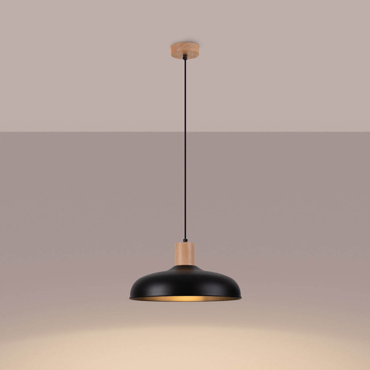 Lampe suspendue INDY noir