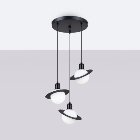 Lampe suspendue HYPERION 3P noir