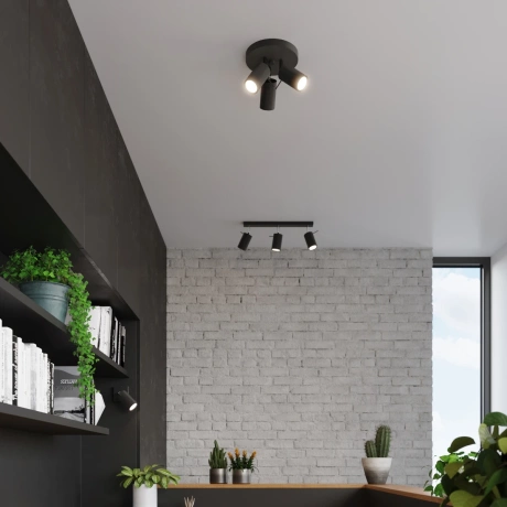 Plafonnier RING 3P noir