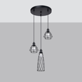 Lampe suspendue SUBA 3P noir