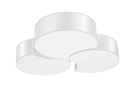 Plafond CIRCLE 3B blanc + 6x ampoule LED E27 3000K Warm 7.5W 620lm