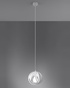 TULOS 1 lampe suspendue blanche + 1x ampoule LED E27 4000K froide 7,5W 650lm