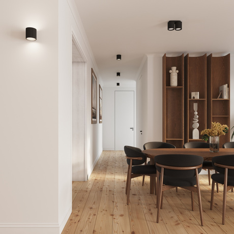 Plafonnier AURA 2 noir GU10