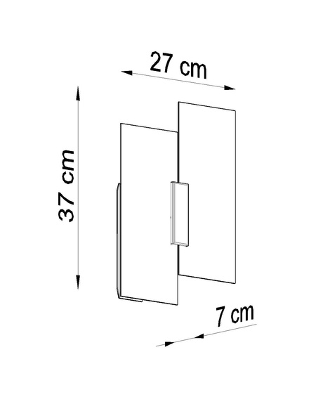 Applique FABIANO + 2x ampoule LED E27 3000K Warm 7.5W 620lm