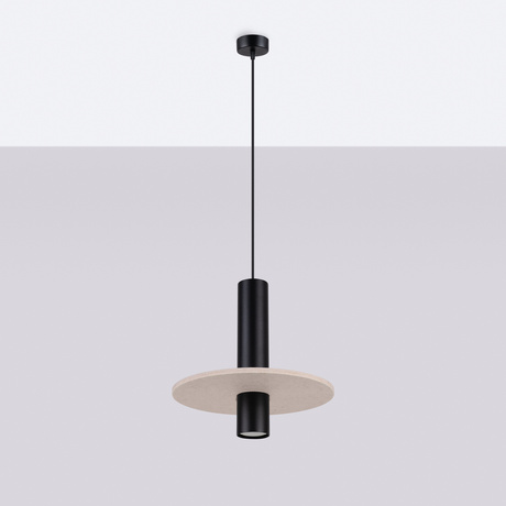 Lampe suspendue PELTA 1 noir/beige