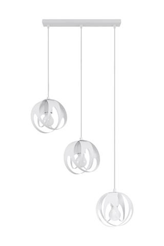 TULOS 3L lampe suspendue blanche + 3x ampoule LED E27 3000K Warm 7.5W 620lm