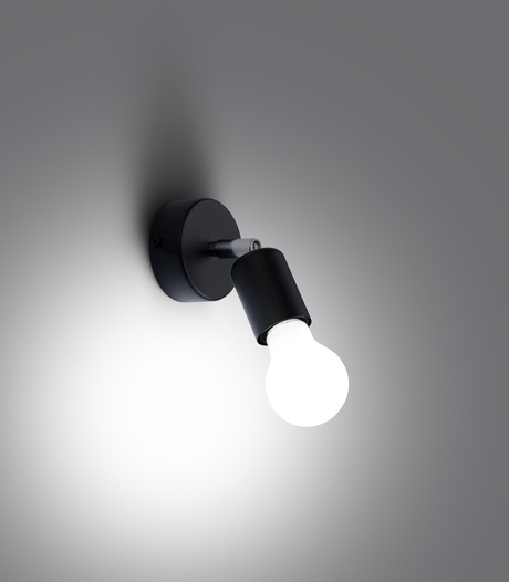 Applique FORNES 1 noire + 1x ampoule LED E27 3000K Warm 7.5W 620lm