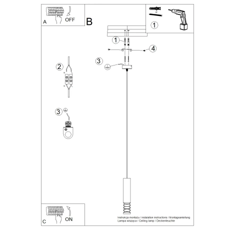 Lampe suspendue LAMI 1 blanc
