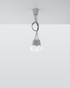 DIEGO 3 lampe suspendue grise + 3x ampoule LED E27 3000K Warm 7,5W 620lm