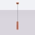 Lampe suspendue KARBON 1 rouge ocre