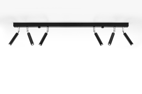 Plafond EYETECH 6 noir + 6x ampoule LED G9 3000K Warm 4.5W 510lm