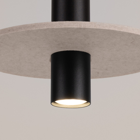 Lampe suspendue PELTA 1 noir/beige