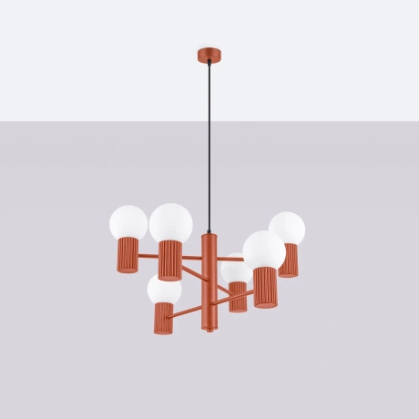 Lustre HALO 6 rouge ochra