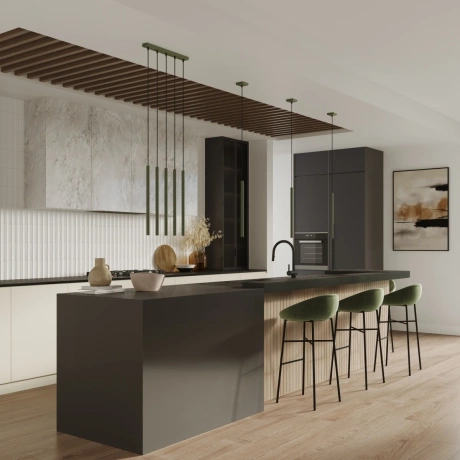 Lampe pendante PASTELO 3 vert olive