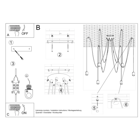 Lustre EDISON 5 noir