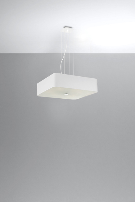 Lustre LOKKO 55 blanc + 5x ampoule LED E27 3000K Warm 7.5W 620lm