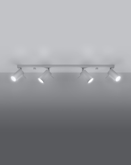 Plafond RING 4L blanc + 4x ampoule LED GU-10 4000K Froid 7W 630lm