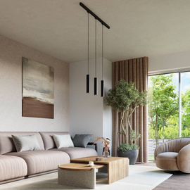 Lampe suspendue, 3 points, système de rail triphasé, LAGOS