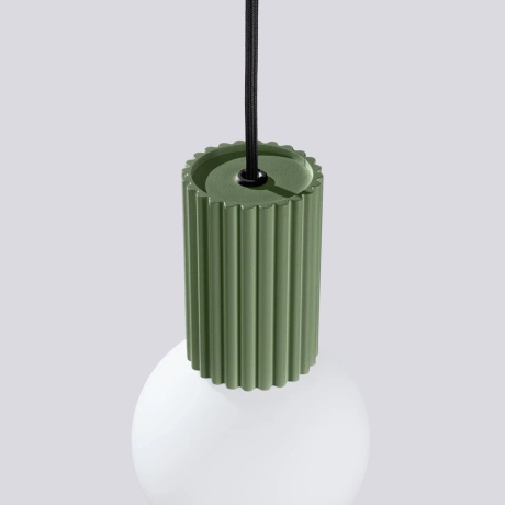 Lampe pendante HALO 1 vert olive