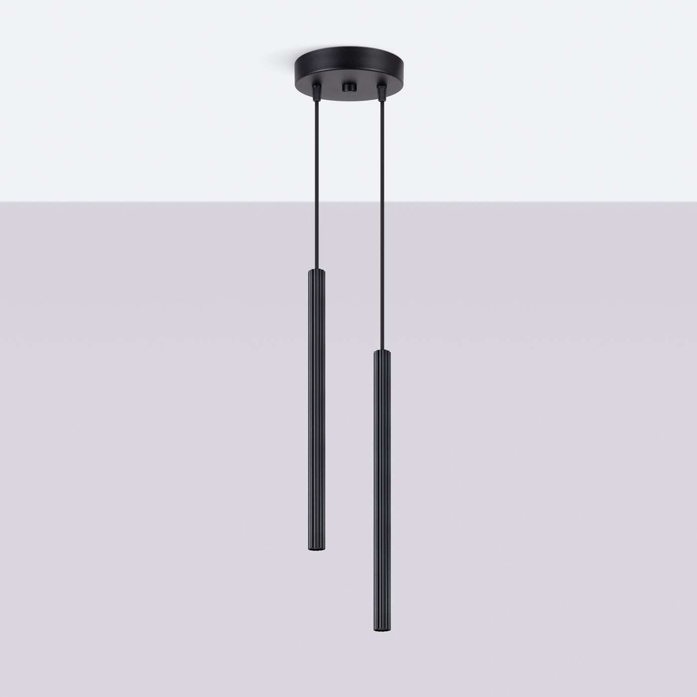 Lampe suspendue ARCHE 2P noir