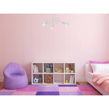 Lustre SUPEŁ 5 blanc + 5x ampoule LED E27 4000K Froid 7,5W 650lm