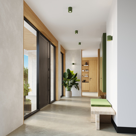 Plafonnier ORBIS béton vert olive