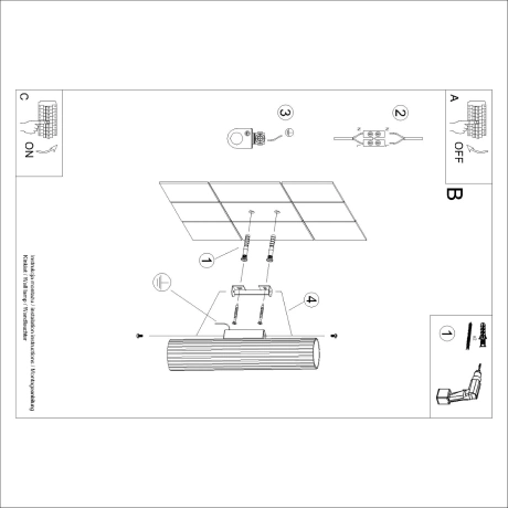 Applique KARBON 30 blanc