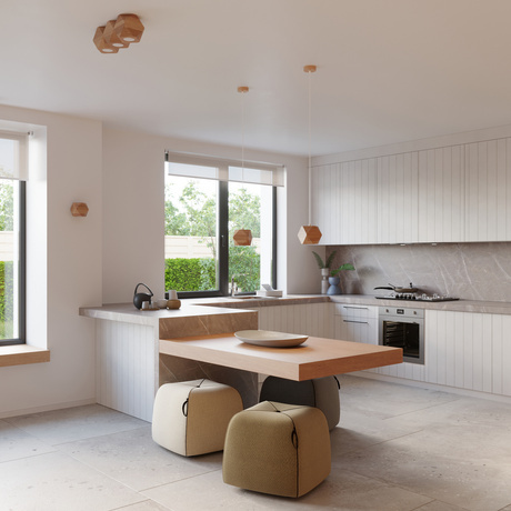 Lampe suspendue WOODY en bois naturel + 1x ampoule LED 7W GU-10 3000K chaude 620lm