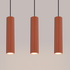 Lampe suspendue KARBON 3L rouge ocre