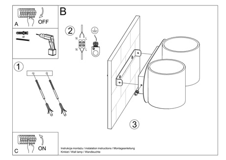 Applique ORBIS 2 blanche + 2x ampoule LED G9 4000K froide 4.5W 530lm