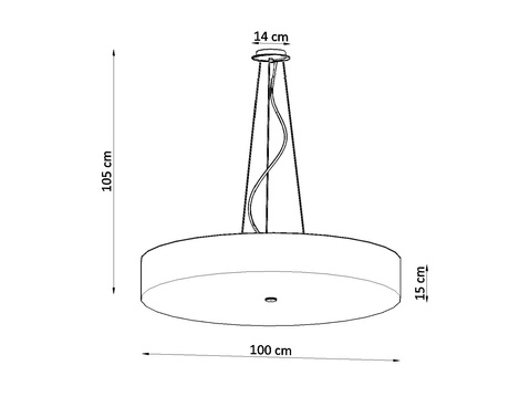 Lustre SKALA 100 noir + 6x ampoule LED E27 4000K Froid 7.5W 650lm