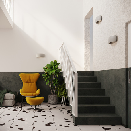 PONTIUS applique murale en céramique grise + 1x ampoule LED G9 3000K Warm 4.5W 510lm