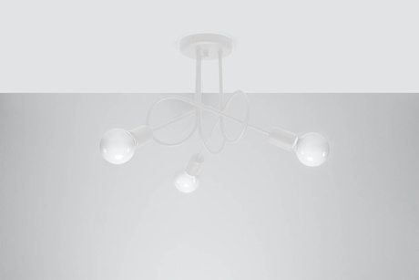Lustre SUPEŁ 3 blanc + 3x ampoule LED E27 3000K Warm 7,5W 620lm