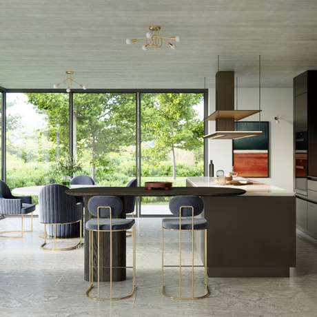 Lustre SUPEŁ 5 or brillant + 5X ampoule LED E27 4000K Froid 7,5W 690lm