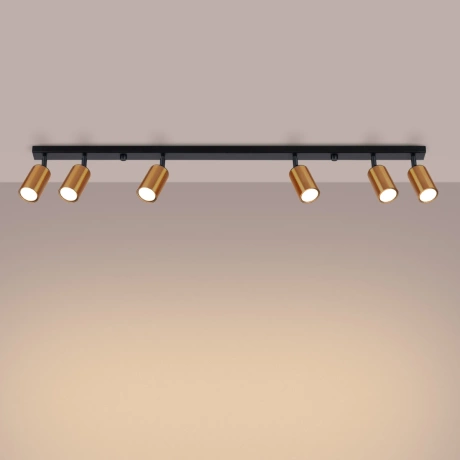 Plafonnier WINX 6L noir/cooper